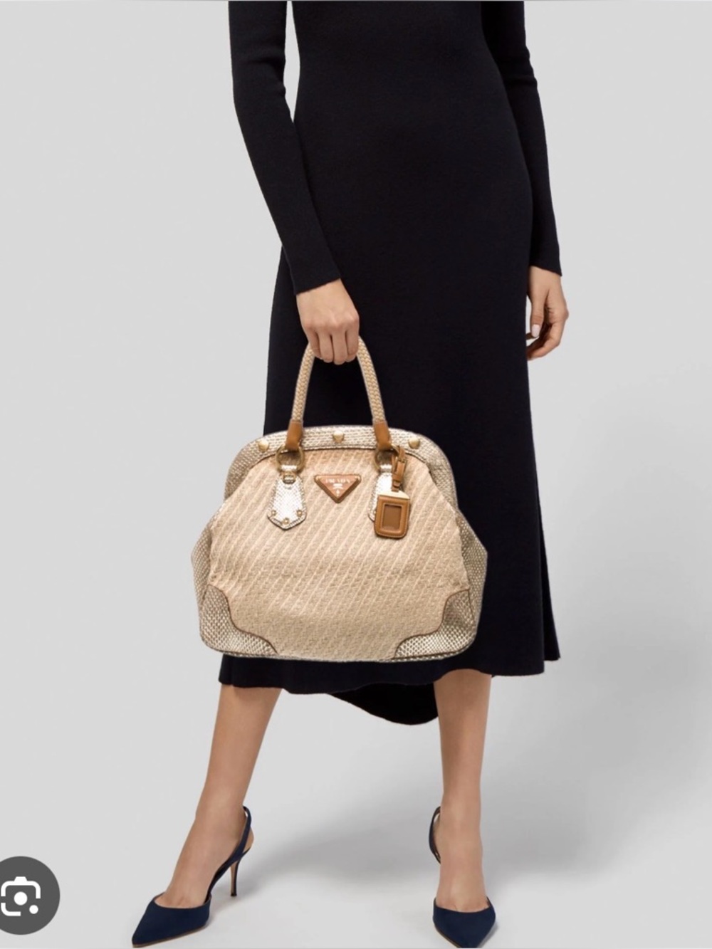 Prada Woven Satchel - Picture 3 of 10